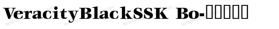 VeracityBlackSSK Bo字体转换